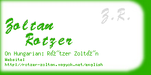 zoltan rotzer business card