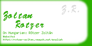 zoltan rotzer business card